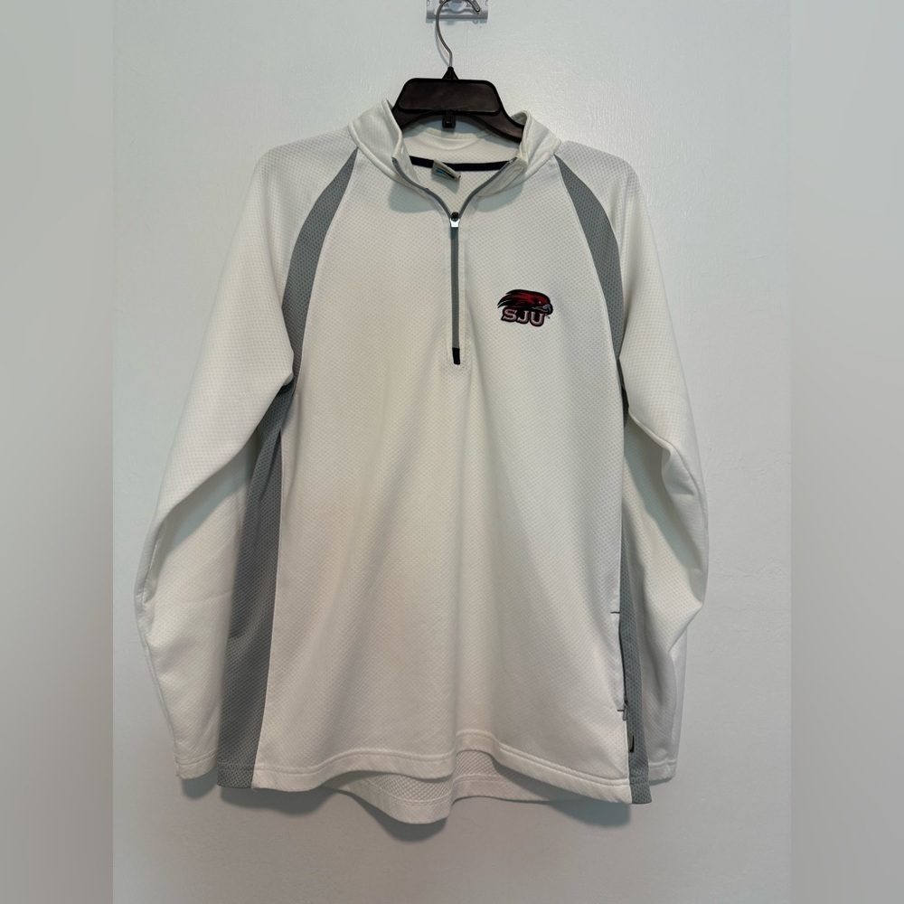 Alo Yoga Pullover Mens  CoolFit 1/4 Zip Fleece Long Sleeve Size Large White